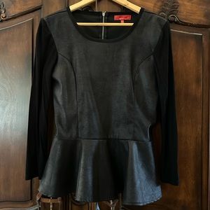 RED SAKS Fifth Avenue Peplum Top